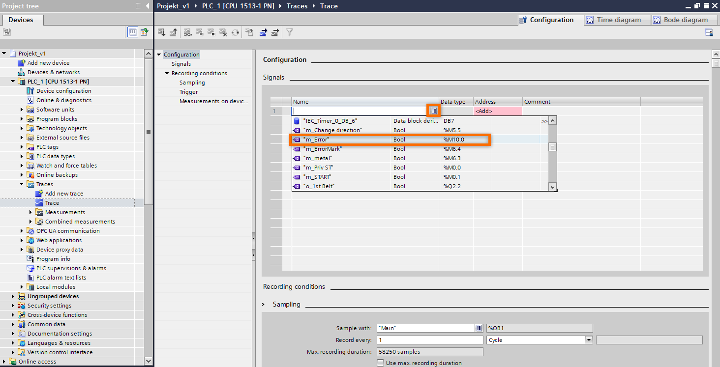 PLC jelek definiálása