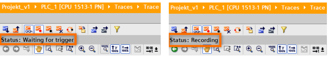 trace státusz visszajelzés