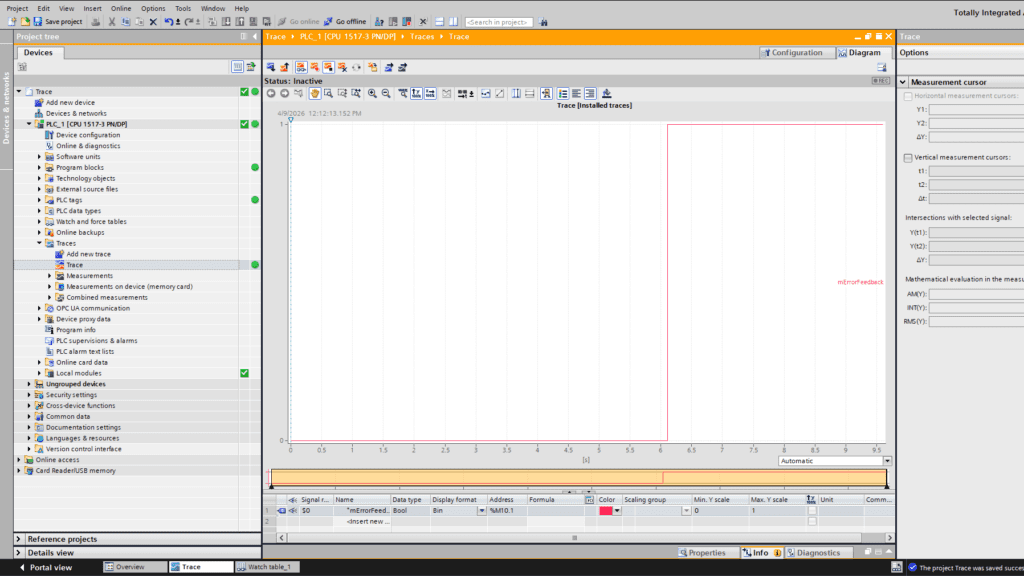 Siemens Tia Portal Trace
